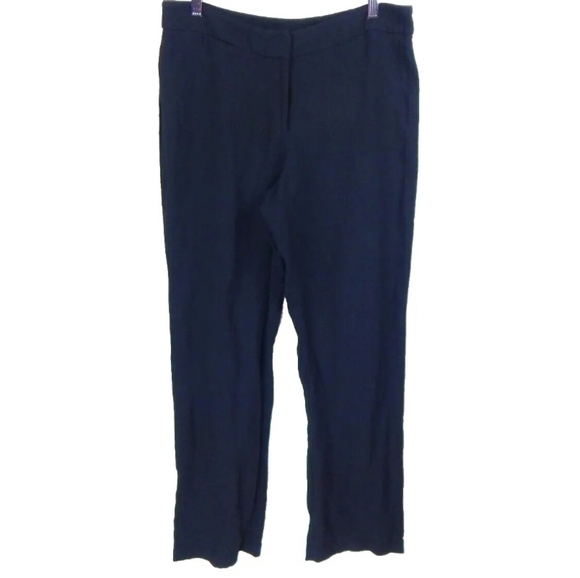 Eileen Fisher Black Slim Straight Dress Pants - Picture 1 of 4